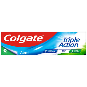 Colgate Triple Action Toothpaste, 3 x 75ml