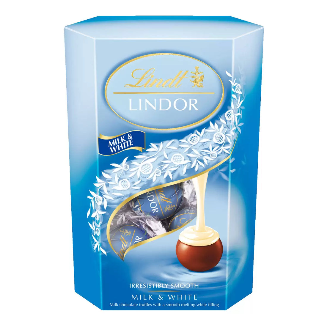 Lindt Lindor Milk & White & Pistachio Chocolate Truffles, 4 x 200g