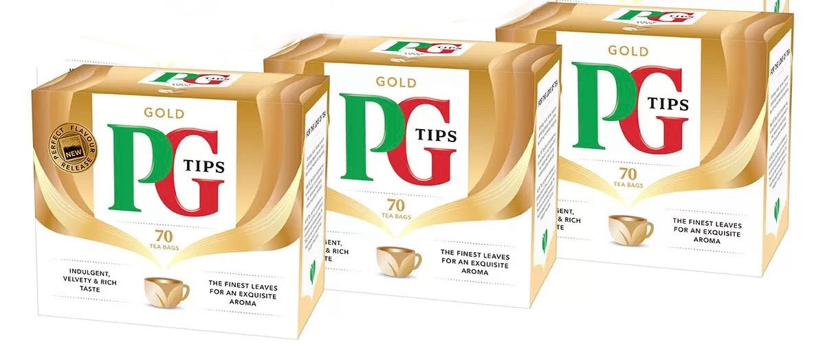 PG Tips Gold Tea Bags, 3 x 70 Pack
