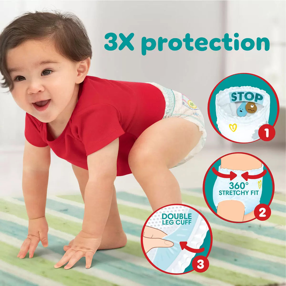 Pampers Baby Dry Pants Size 4, 2 x 72 Pack