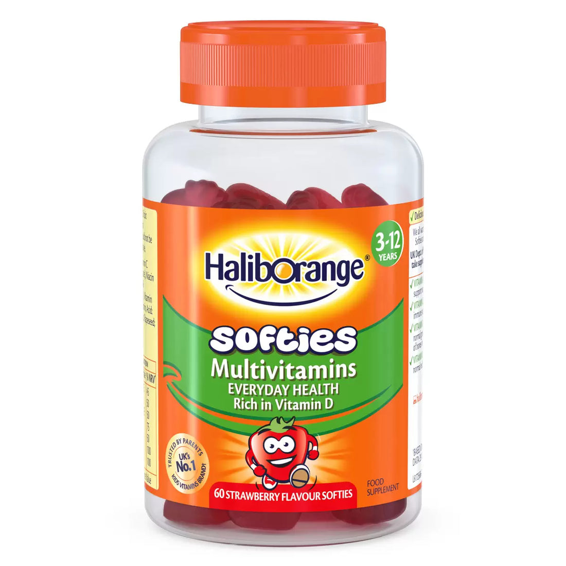 HalibOrange Softies Strawberry Multivitamins, 3 x 60 Count
