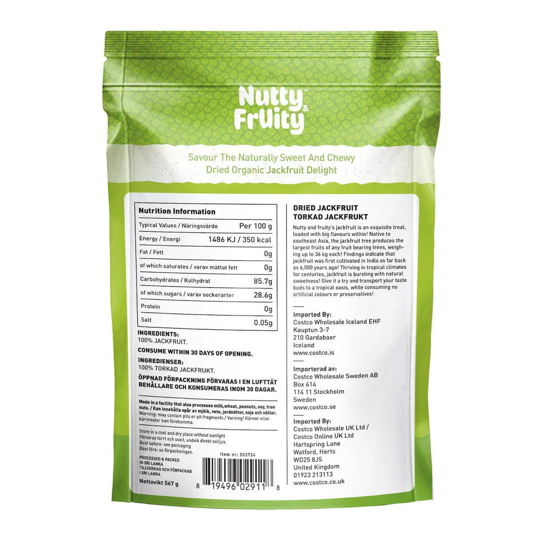Nutty and Fruity Dried Jackfruit, 587g