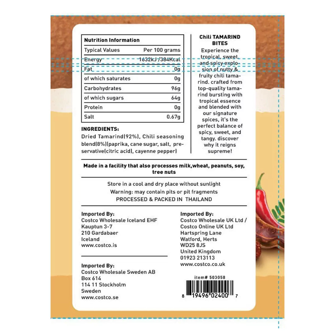 Nutty and Fruity Chili Tamarind Bites, 680g