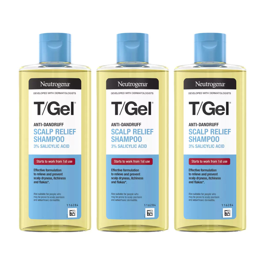 Neutrogena T/Gel Anti-Dandruff Scalp Relief, 3 x 250ml