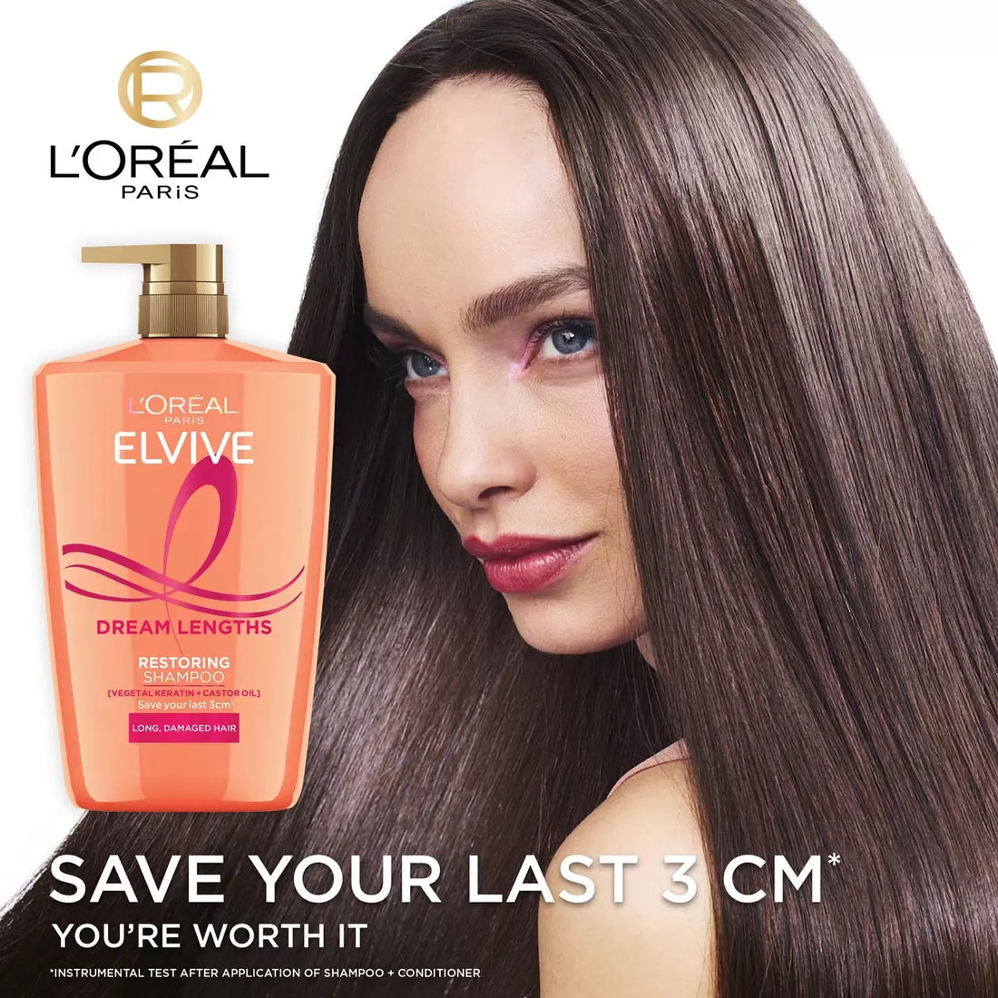 Loreal Elvive Dream Lengths Shampoo, 2 x 1L