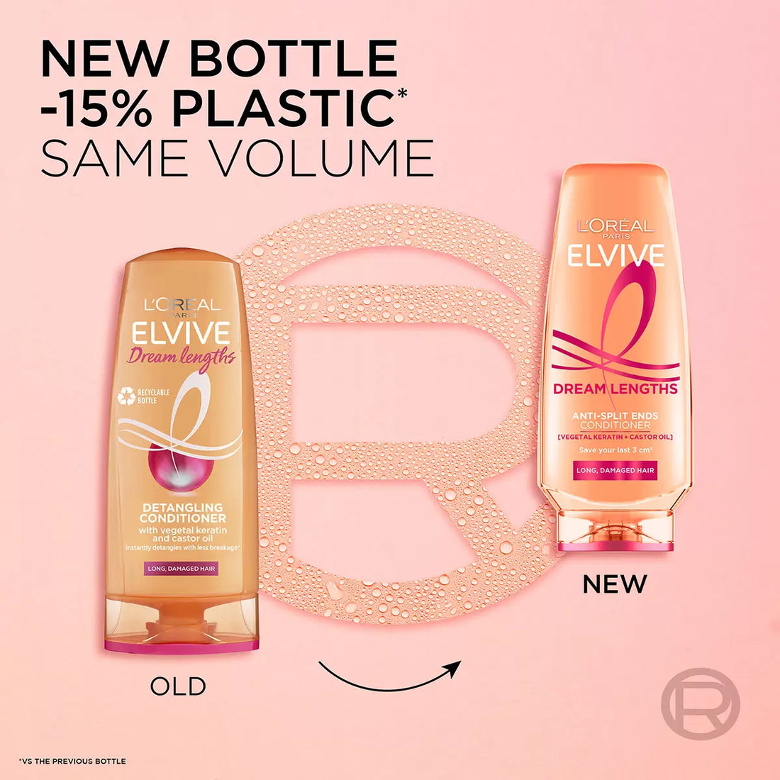 Loreal Elvive Dream Lengths Conditioner, 3 x 500ml