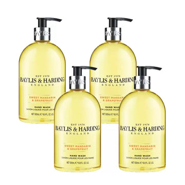 Baylis & Harding Sweet Mandarin & Grapefruit Hand Wash, 4 x 500ml